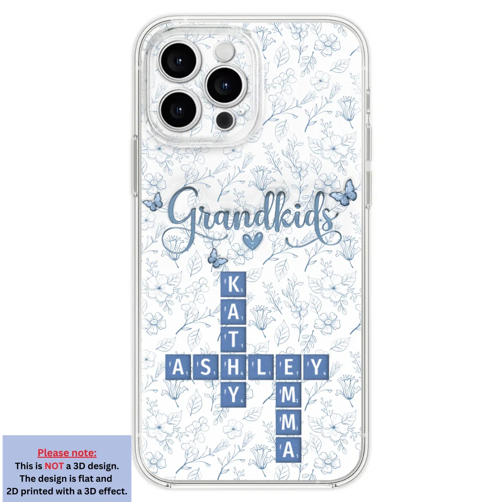Flower Grandkids - Personalized Custom 3D Inflated Effect Phone Case - Image 26