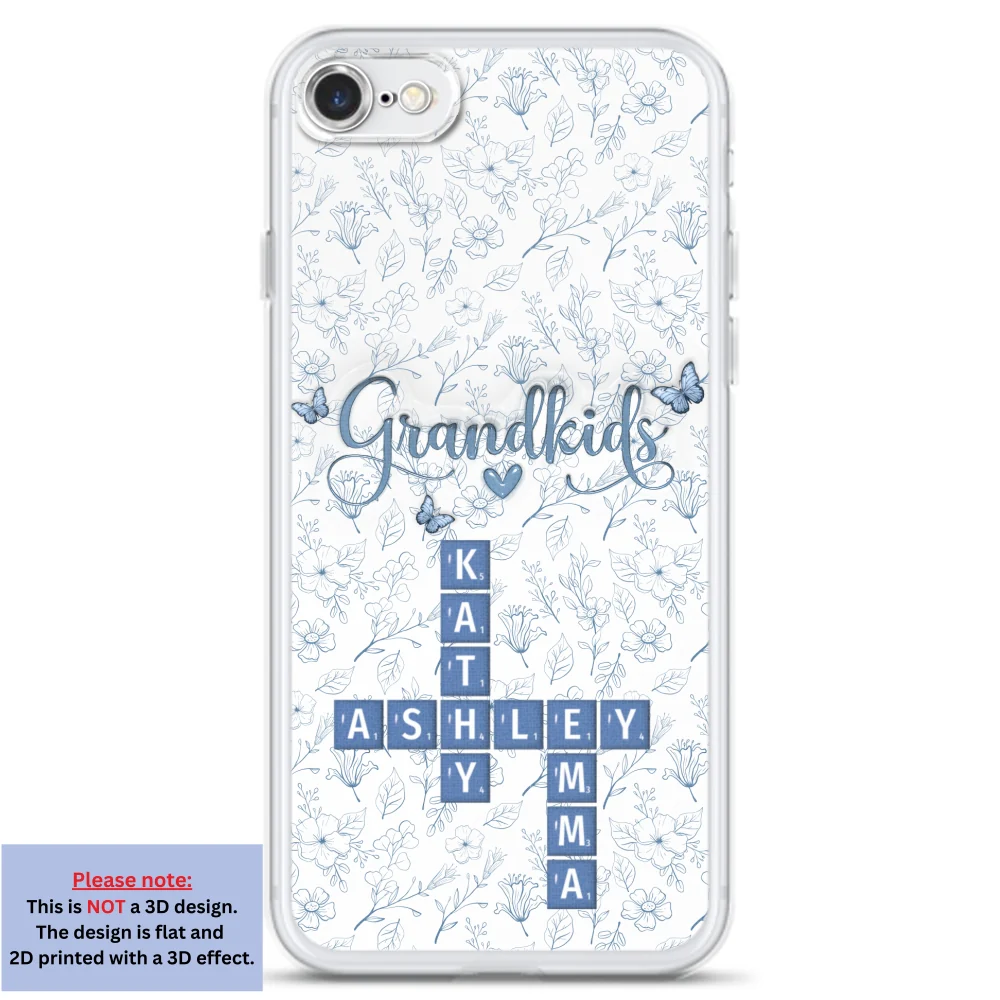 Flower Grandkids - Personalized Custom 3D Inflated Effect Phone Case - Image 5