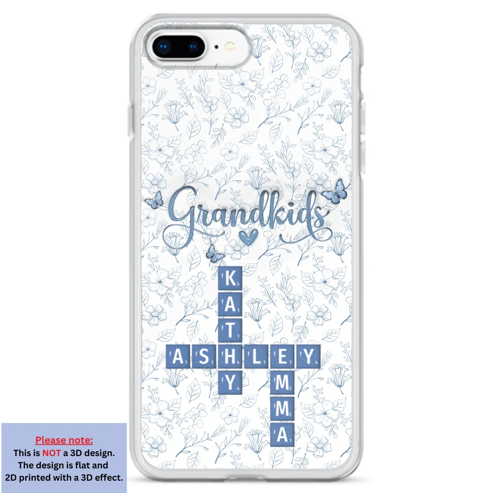Flower Grandkids - Personalized Custom 3D Inflated Effect Phone Case - Image 6
