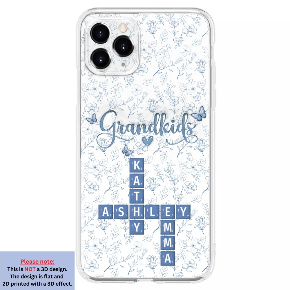 Flower Grandkids - Personalized Custom 3D Inflated Effect Phone Case - Image 9