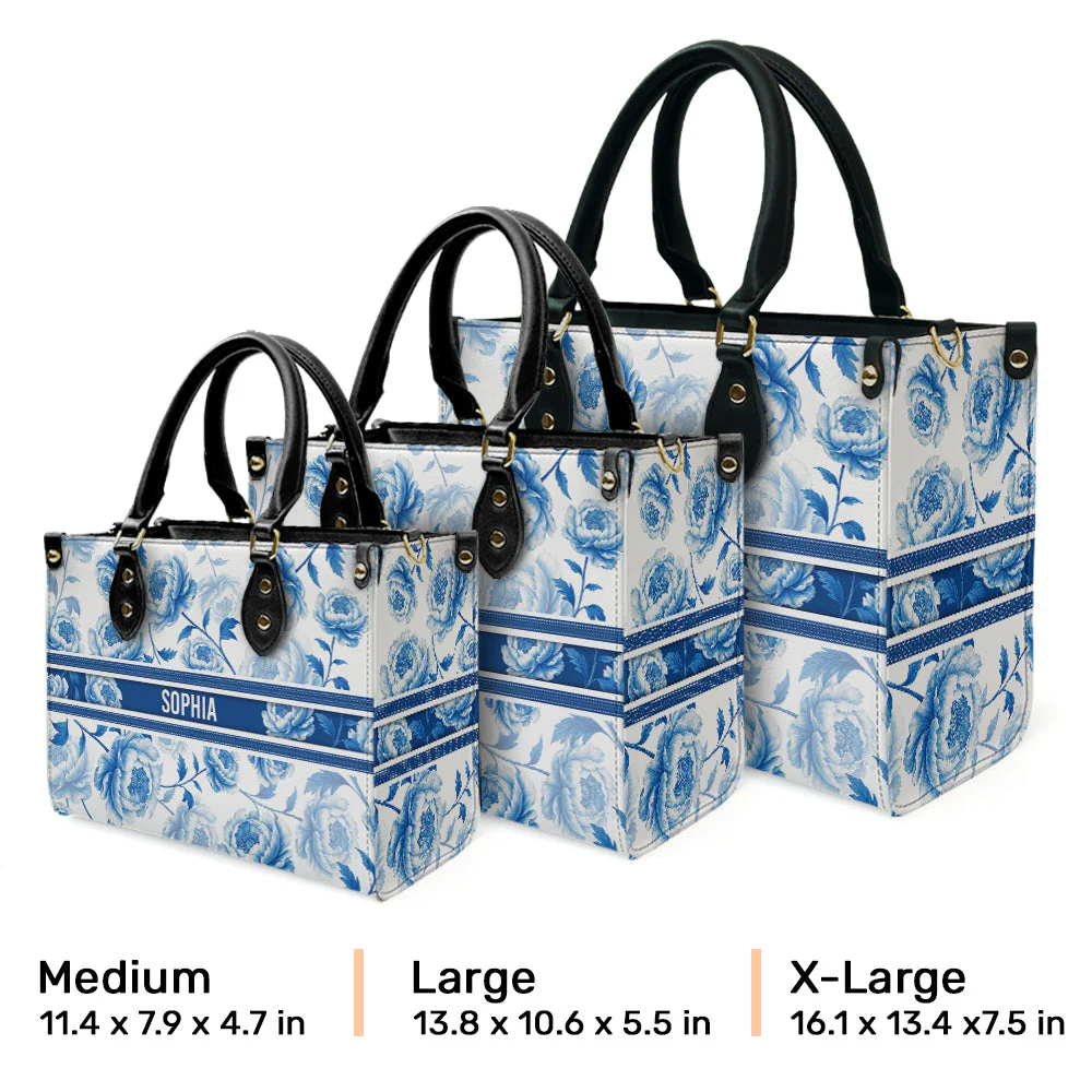 Flower Of Month - Personalized Custom Leather Bag - Image 4