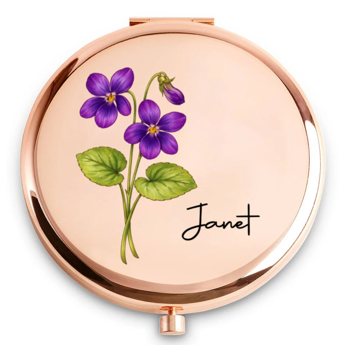 Flowers Bloom Where Beauty Lives - Personalized Custom Compact Mirror - Image 6