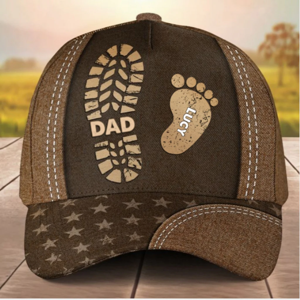 Follow Daddy Footsteps - Personalized Custom Classic Cap - Image 7