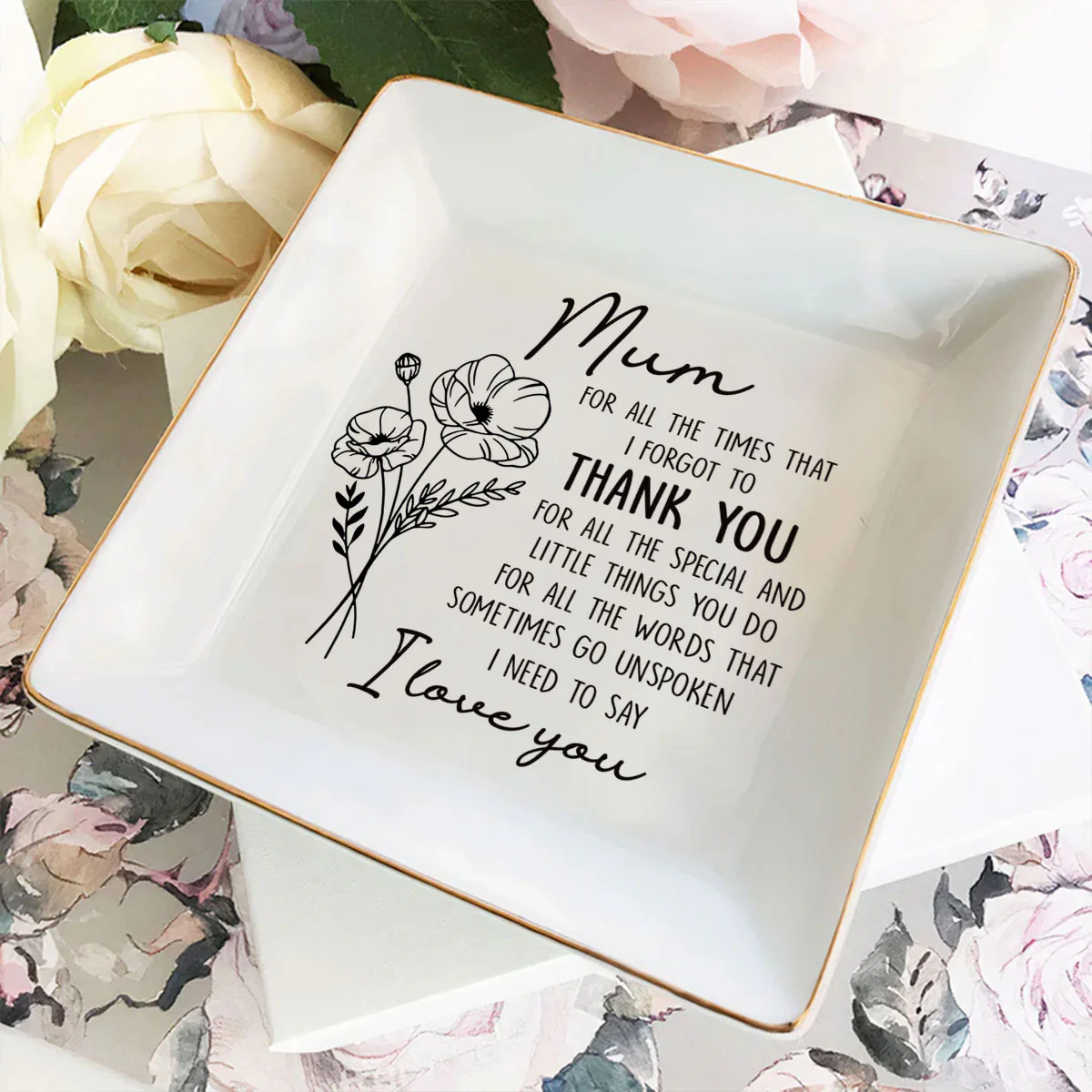 For All The Times That I Forgot To Thank You - Personalized Custom Jewelry Dish - Image 3