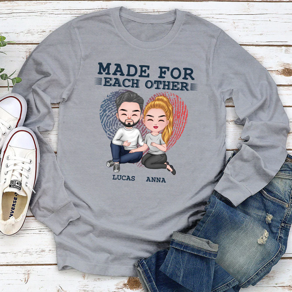 For Each Other - Personalized Custom Long Sleeve T-shirt - Image 3