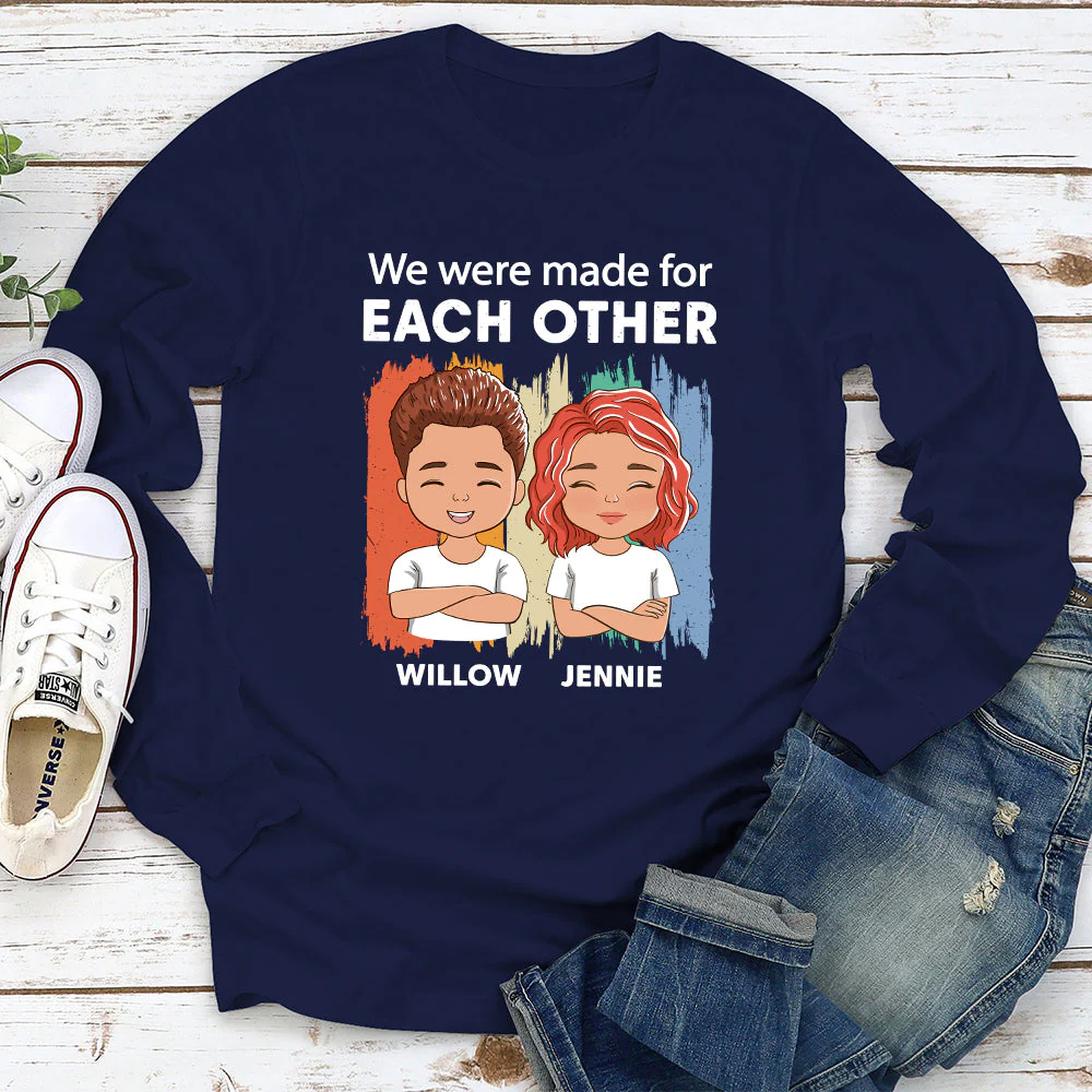 For Each Other - Personalized Custom Long Sleeve T-shirt - Image 3