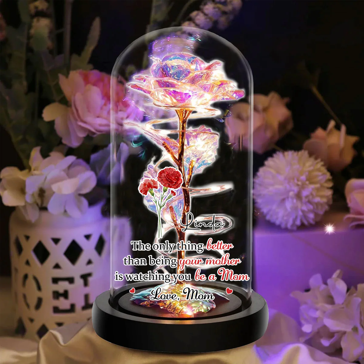 For My Daughter - Personalized Custom Sparkly Rose - Image 4