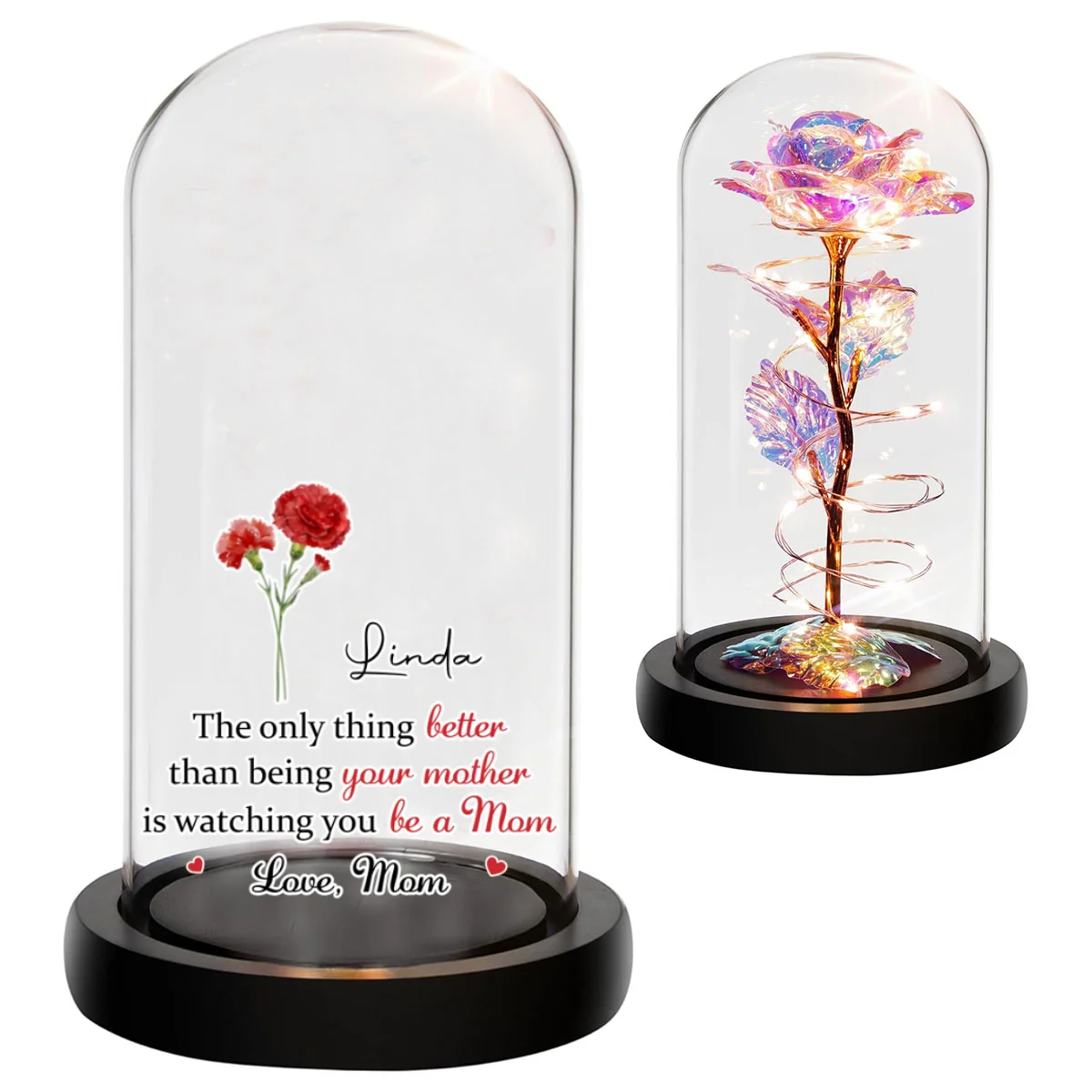 For My Daughter - Personalized Custom Sparkly Rose - Image 5