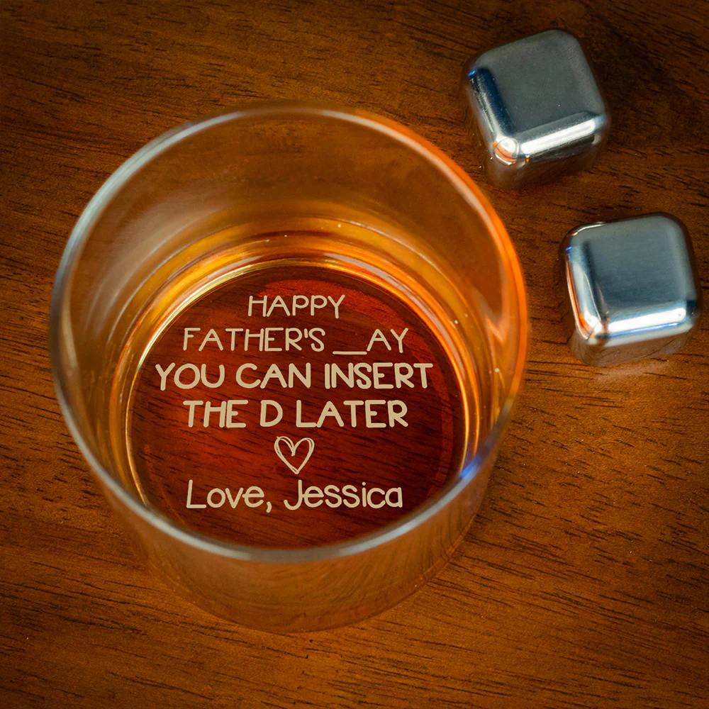 For My Husband - Personalized Custom Engraved Whiskey Glass - Image 3