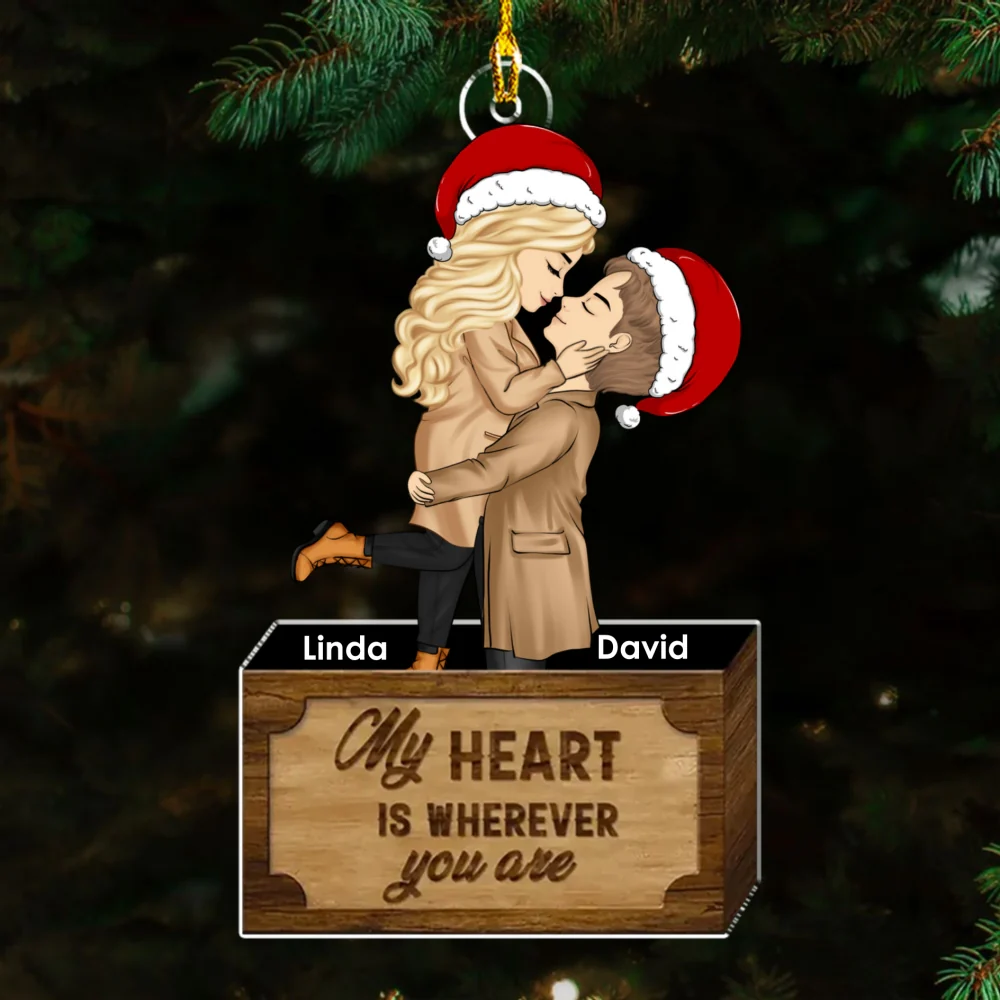 For The Best Partner - Personalized Custom Acrylic Ornament - Image 7