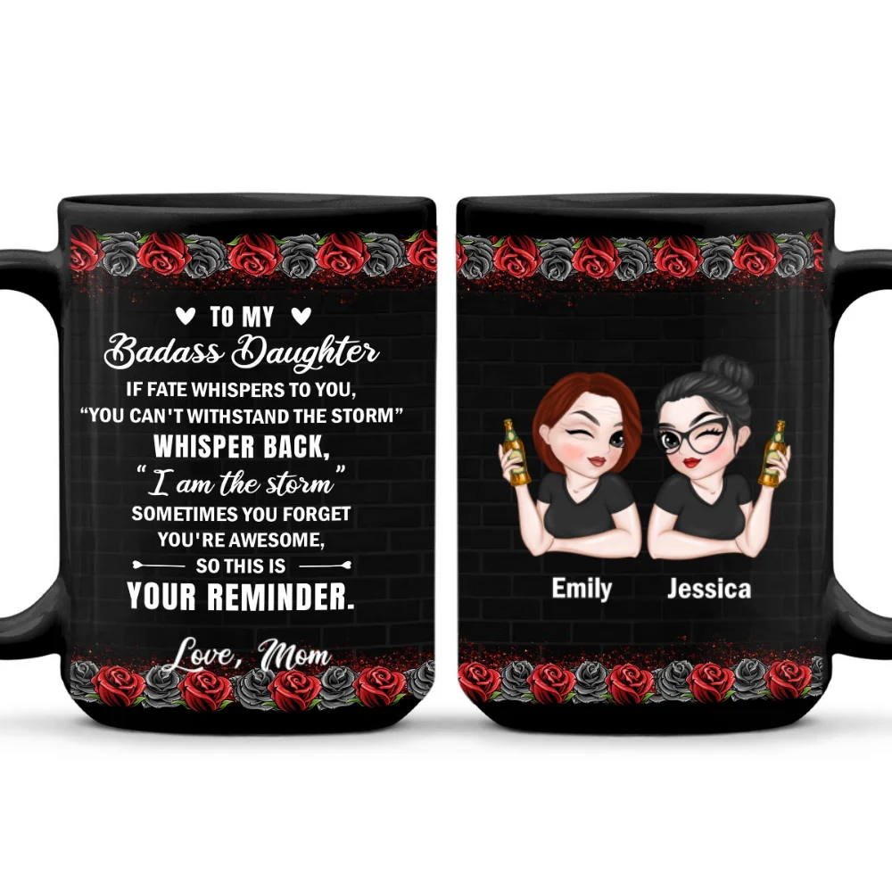 For The Strongest Daughter - Personalized Custom Coffee Mug - Image 8