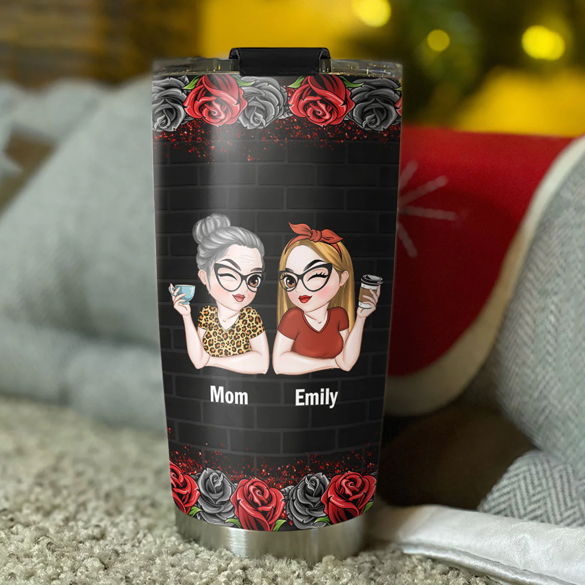 For The Strongest Daughter - Personalized Custom Tumbler - Image 2