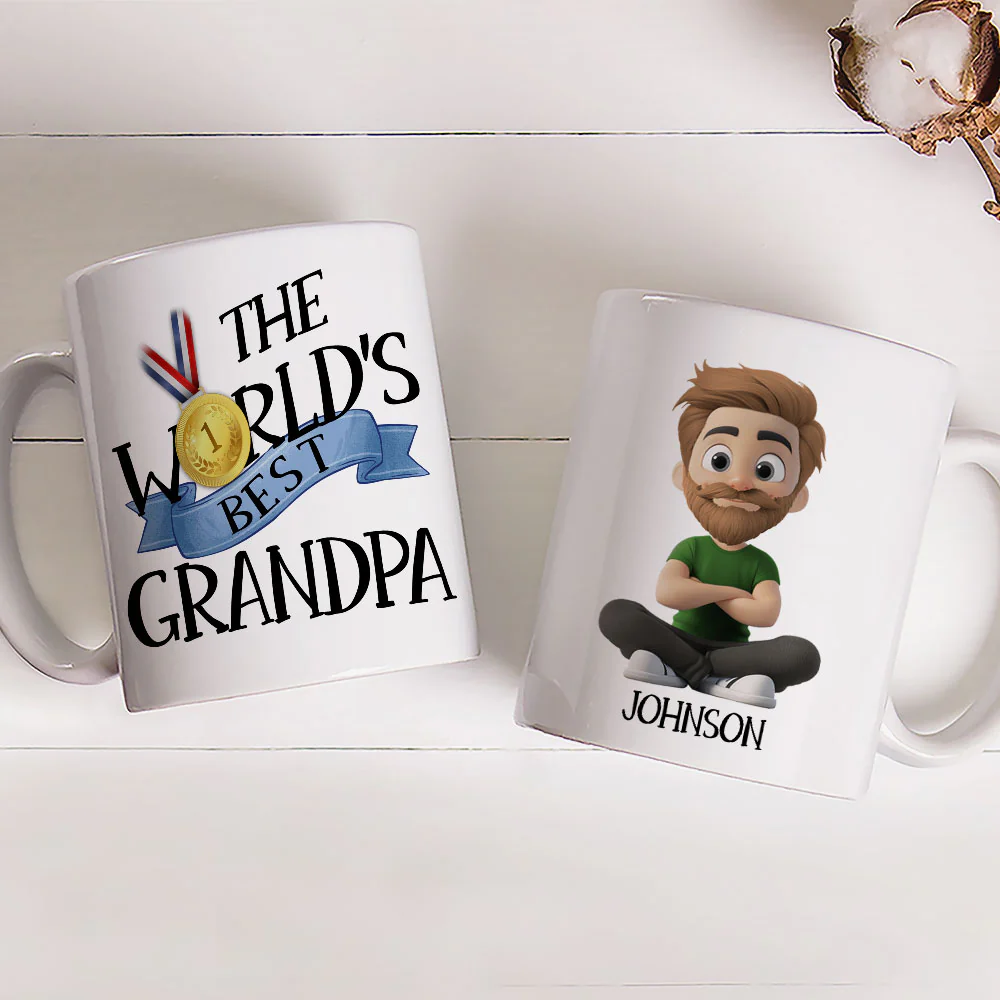 For The World Best Dad - Personalized Custom Coffee Mug - Image 3
