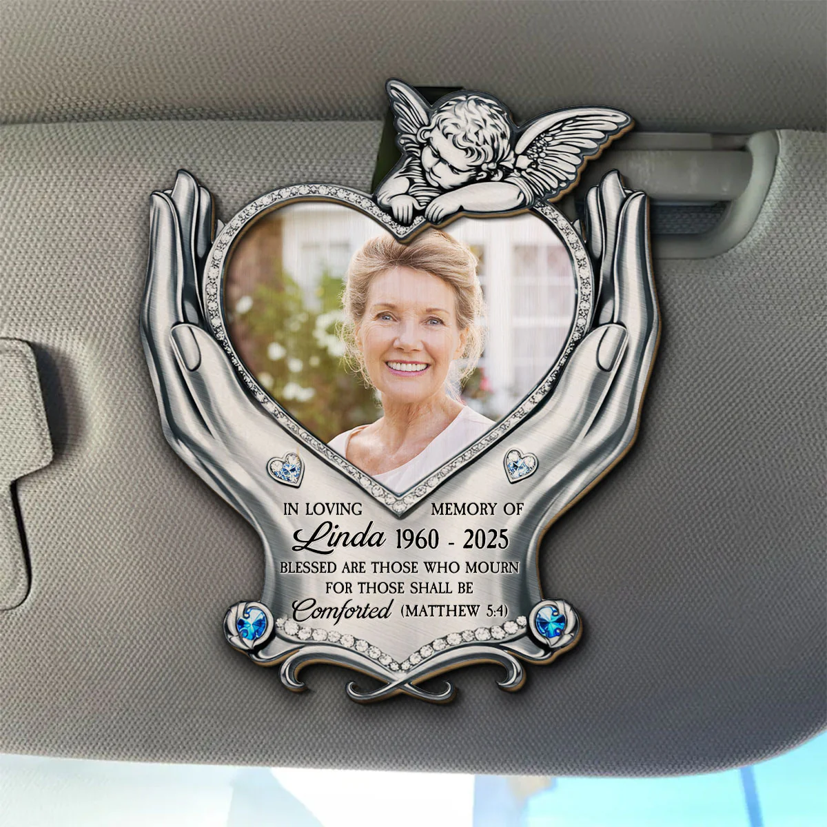 For Those Shall Be Comforted - Personalized Custom 3D Effect Car Visor Clip - Image 2