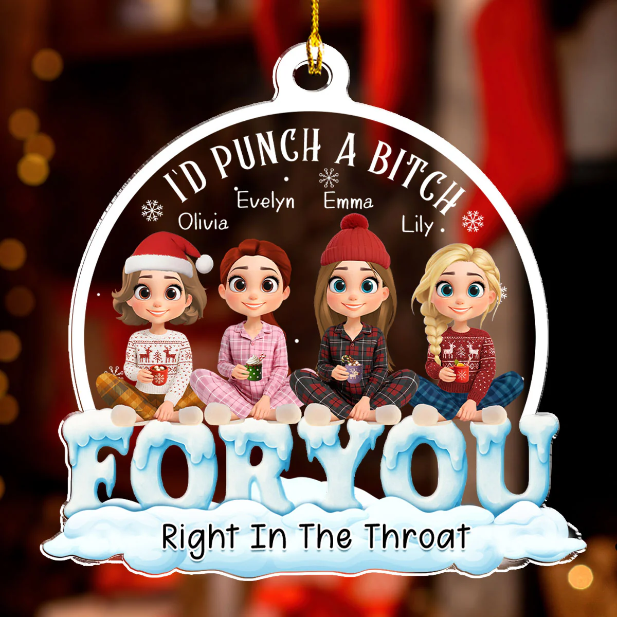 For You Bestie - Personalized Custom Acrylic Ornament - Image 4