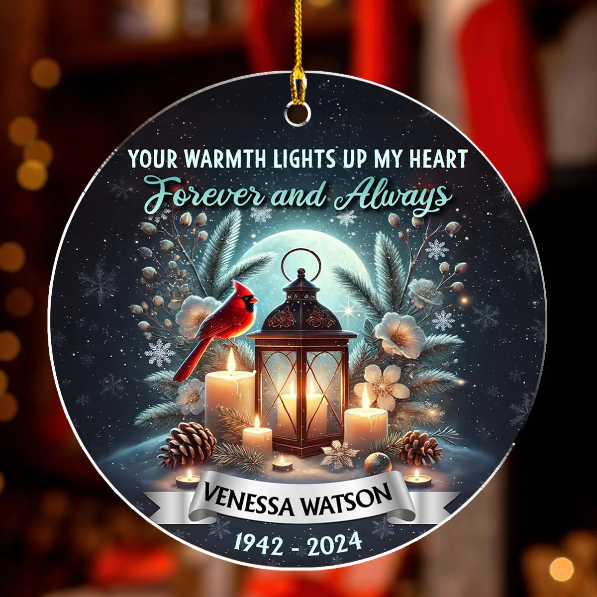 Forever And Always - Personalized Custom Acrylic Ornament - Image 3