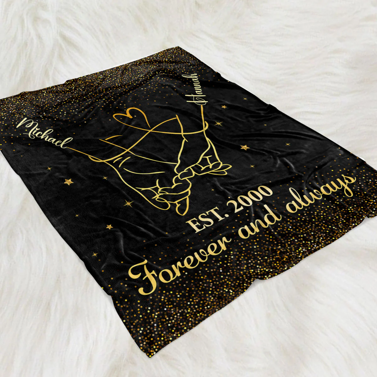 Forever And Always - Personalized Custom Fleece Blanket - Image 2