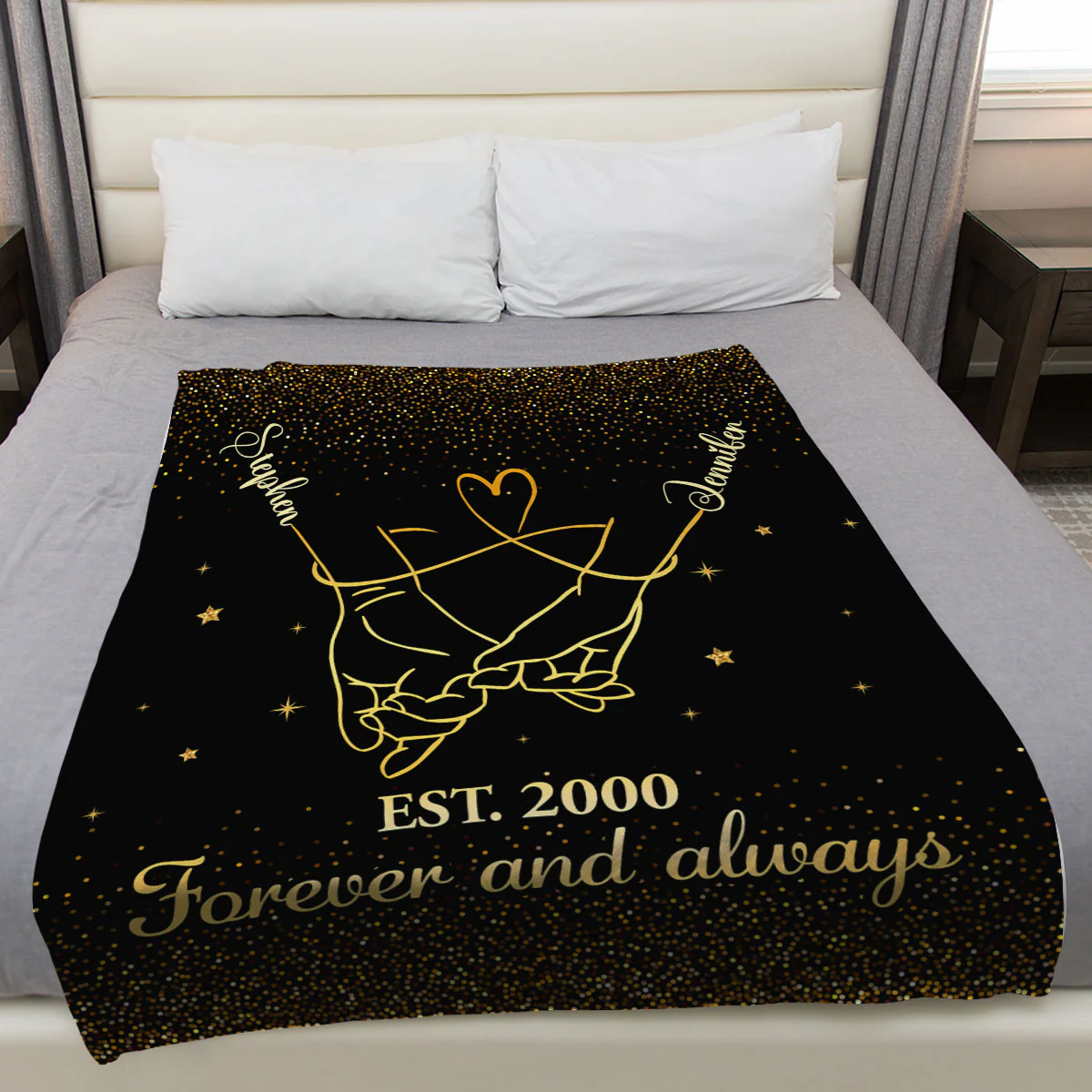 Forever And Always - Personalized Custom Fleece Blanket - Image 3