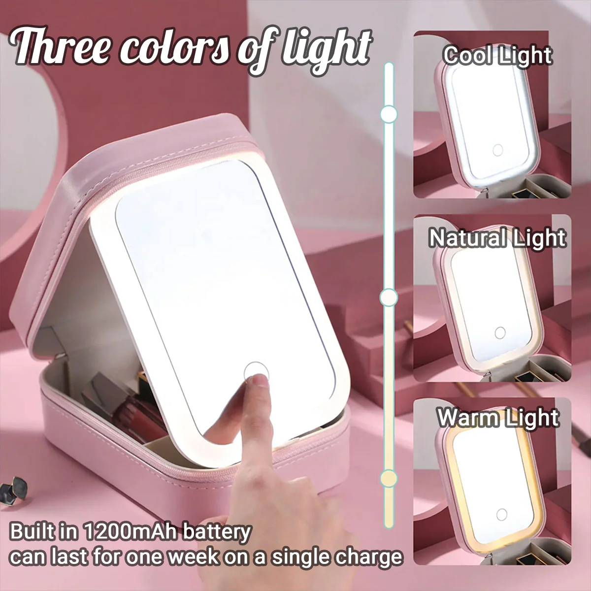 Forever And Always - Personalized Custom Jewelry Box With LED Mirror - Image 3