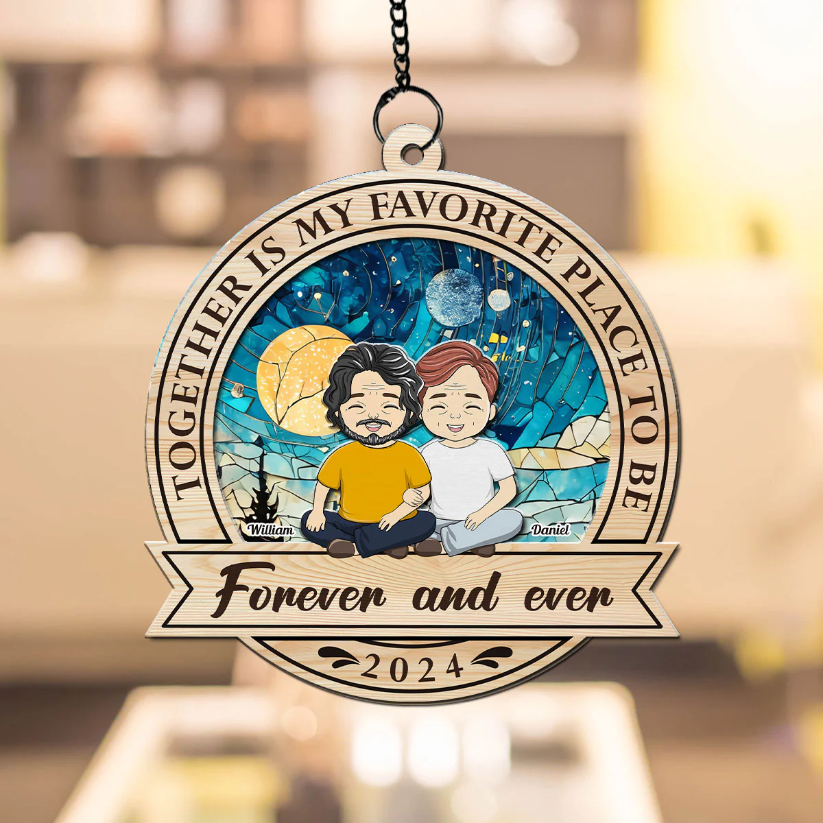 Forever And Ever - Personalized Custom Suncatcher - Image 3