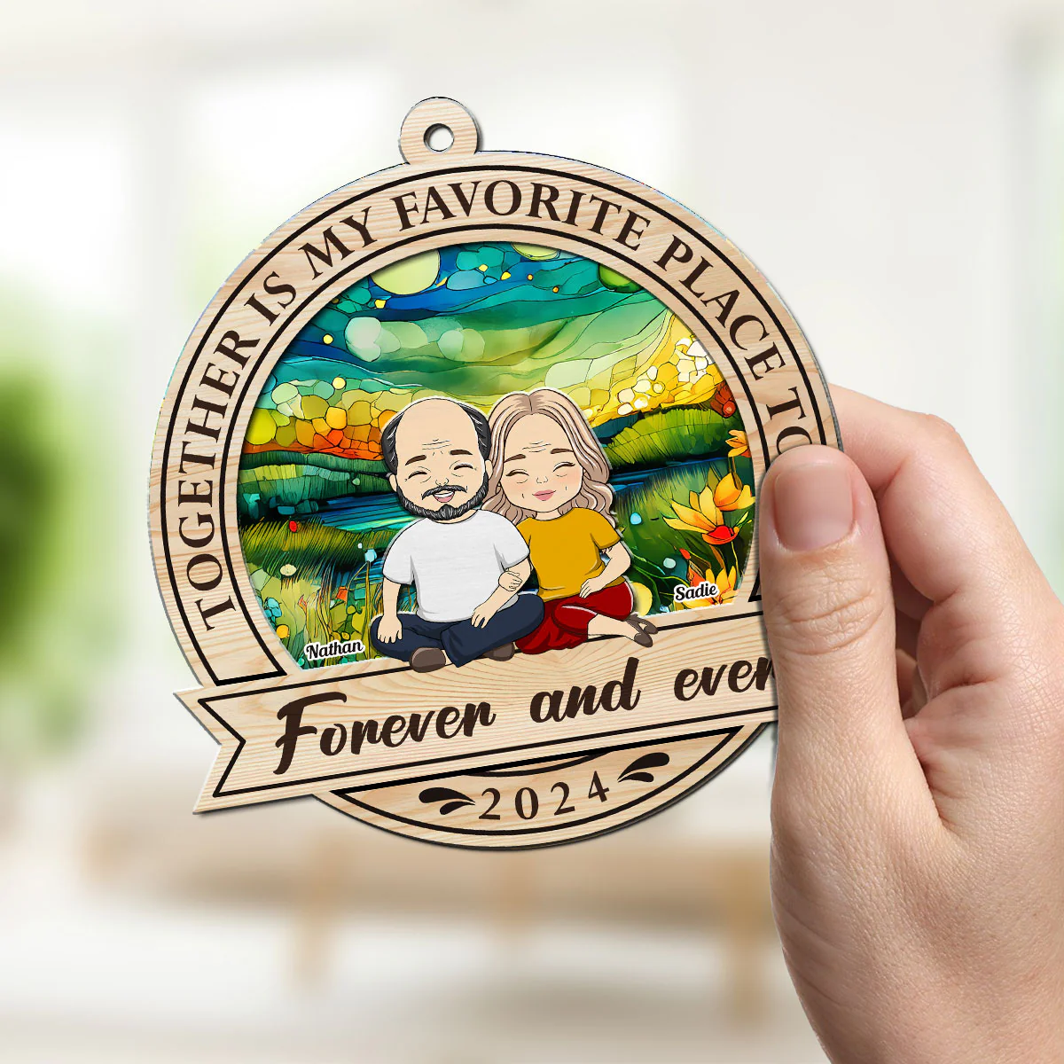 Forever And Ever - Personalized Custom Suncatcher - Image 4