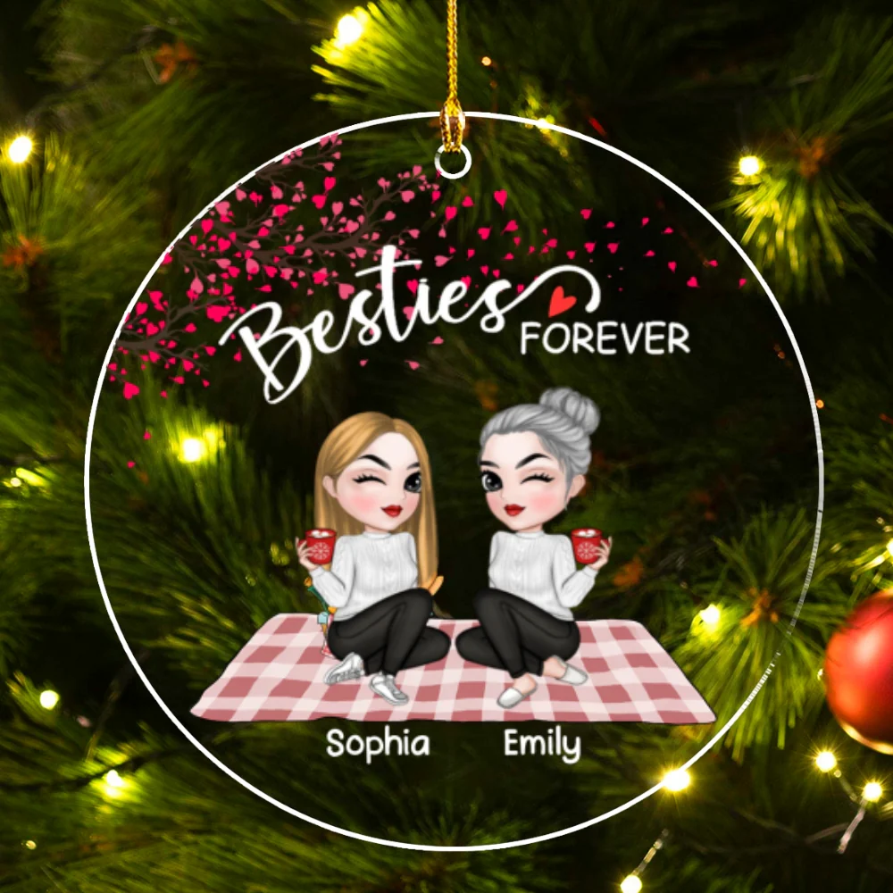 Forever Bestie - Personalized Custom Acrylic Ornament - Image 6