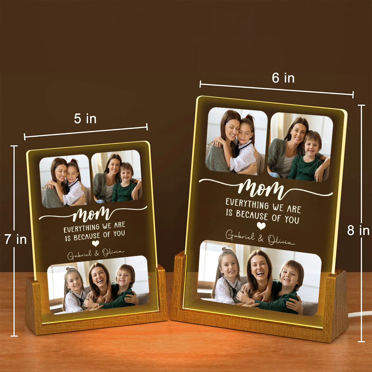 Forever Blessed To Have You - Personalized Custom Plaque With Walnut Base - Image 5