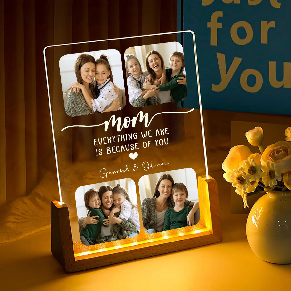Forever Blessed To Have You - Personalized Custom Plaque With Walnut Base - Image 6
