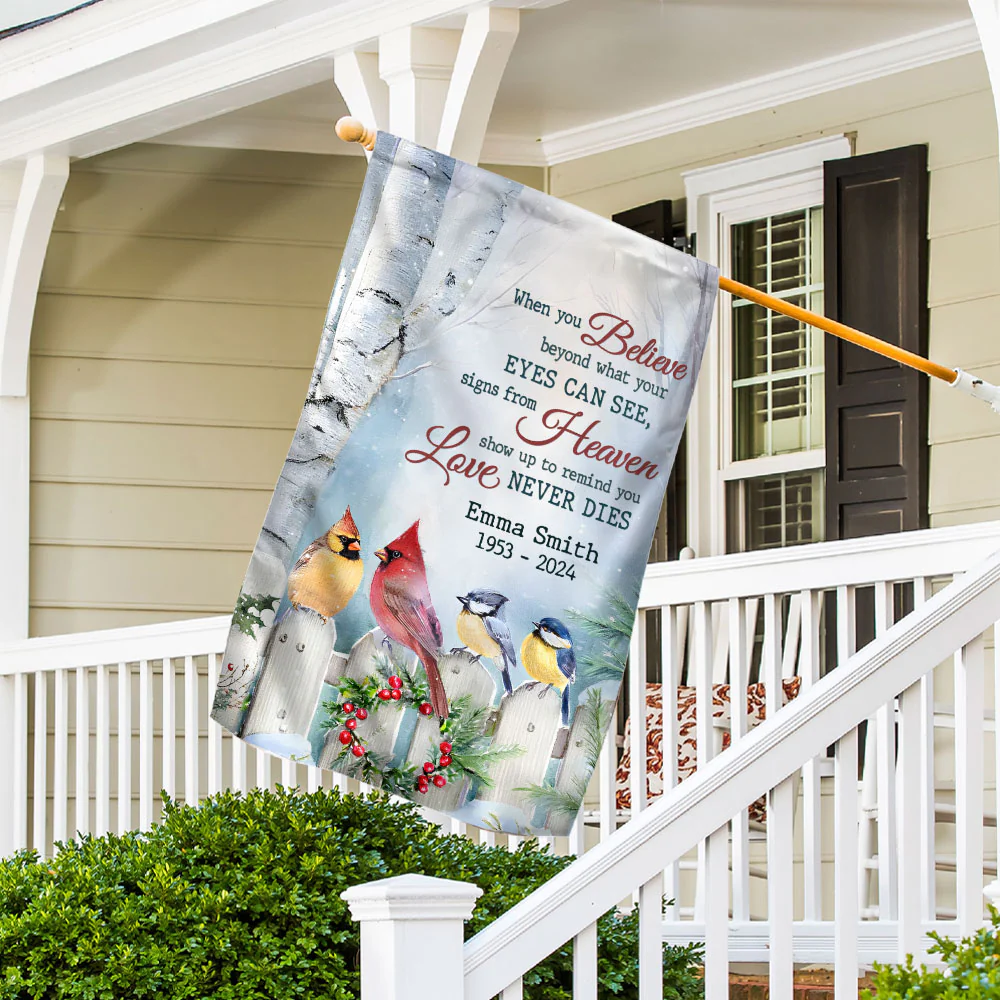 Forever Cherished, Never Forgotten - Personalized Custom Flag - Image 4