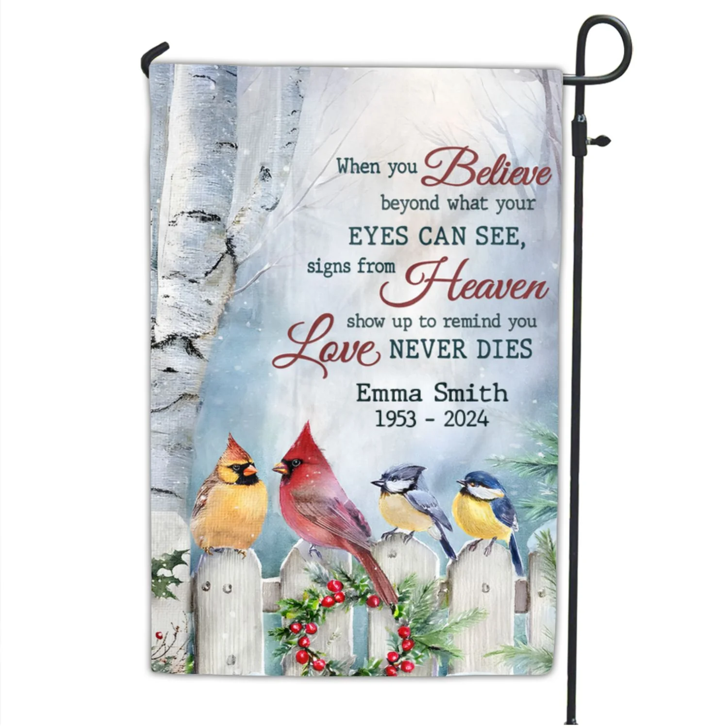 Forever Cherished, Never Forgotten - Personalized Custom Flag - Image 5