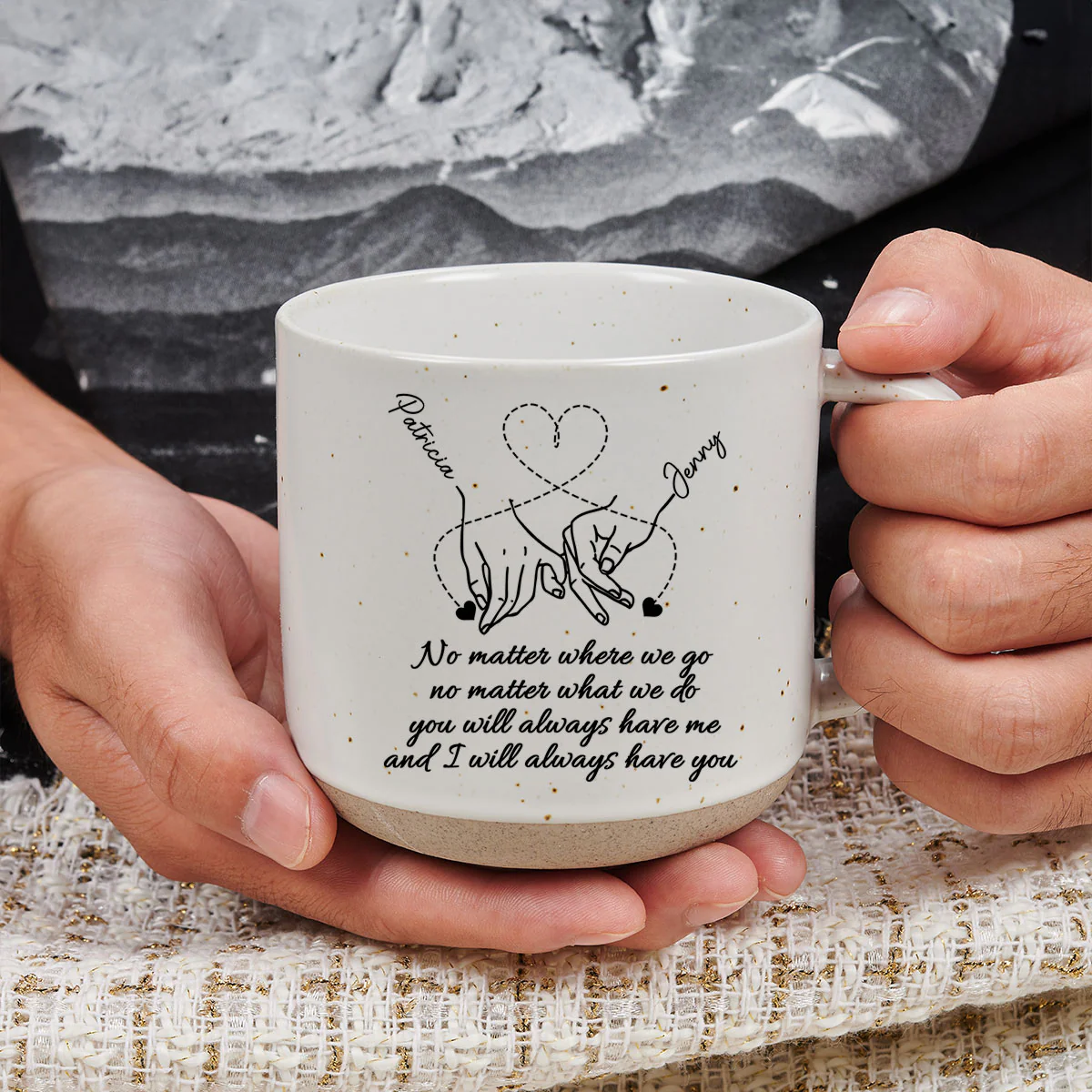 Forever Friends, Forever Young - Personalized Custom Pottery Mug - Image 4