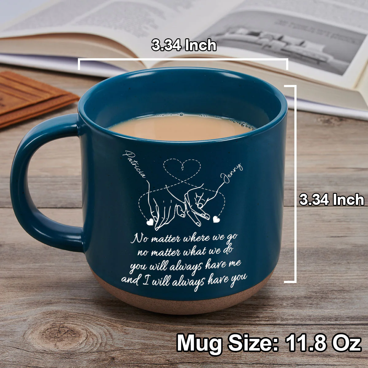 Forever Friends, Forever Young - Personalized Custom Pottery Mug - Image 5