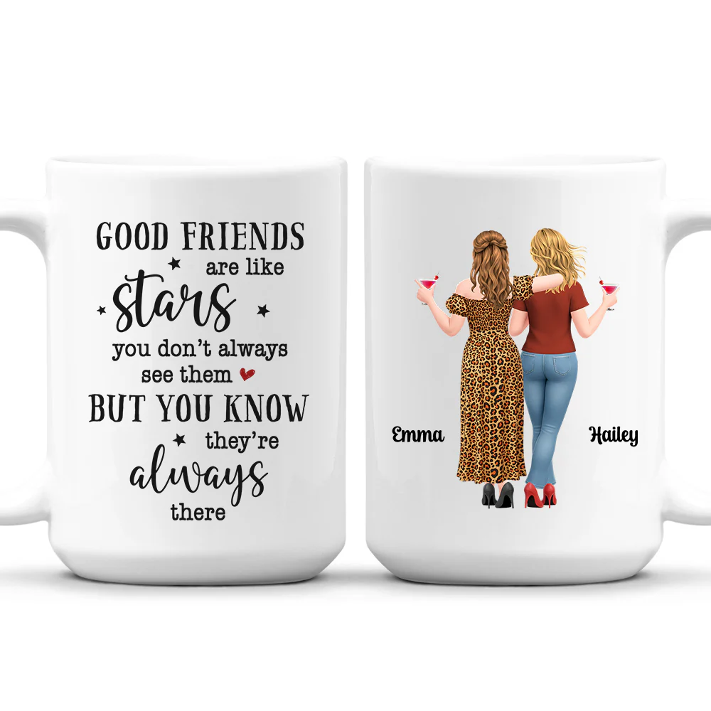 Forever Friends Star - Personalized Custom Coffee Mug - Image 2