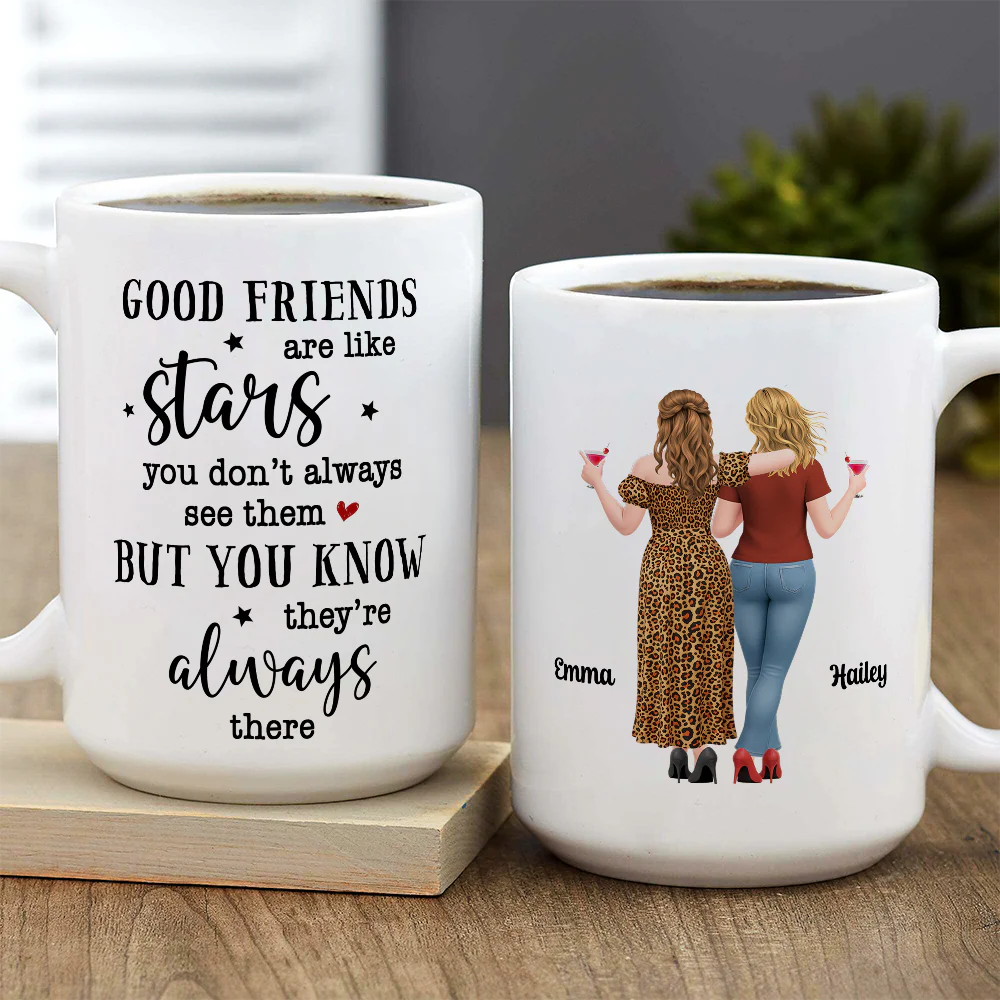 Forever Friends Star - Personalized Custom Coffee Mug - Image 6
