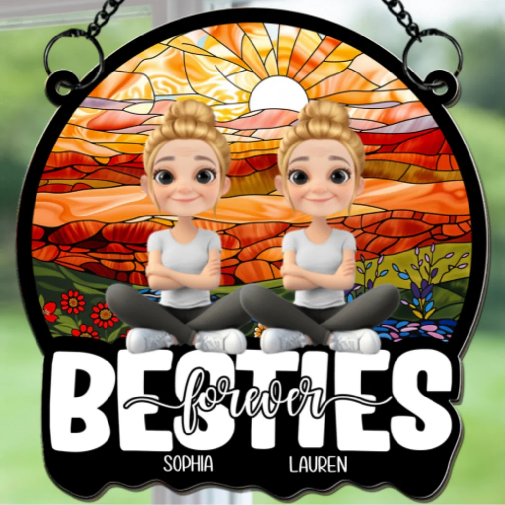 Forever Grateful For My Sister - Personalized Custom Suncatcher - Image 5