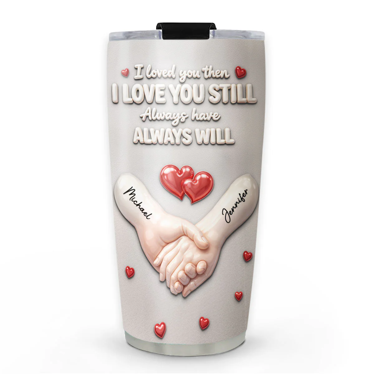 Forever Holding Hands - Personalized Custom 3D Effect Tumbler