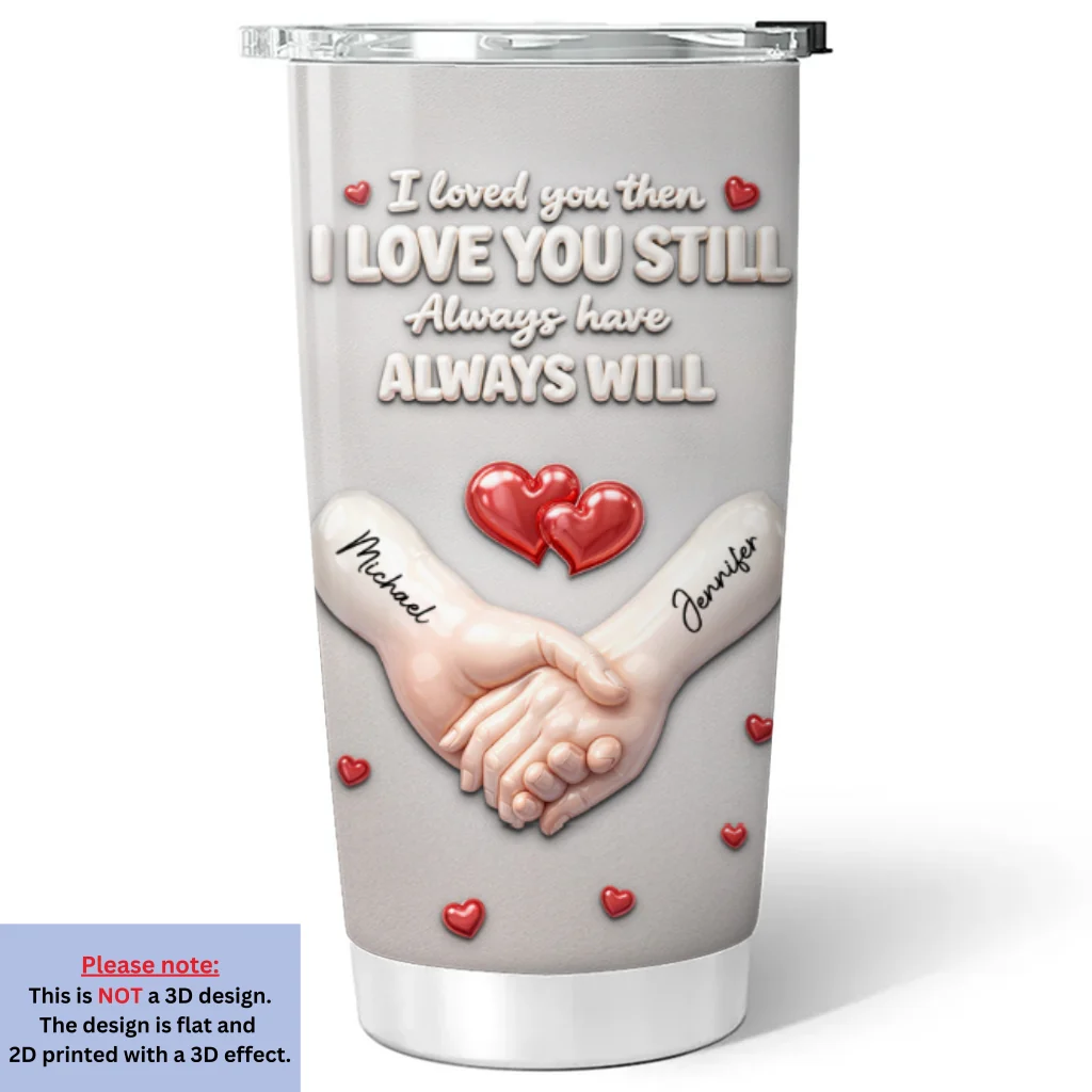 Forever Holding Hands - Personalized Custom 3D Effect Tumbler - Image 6