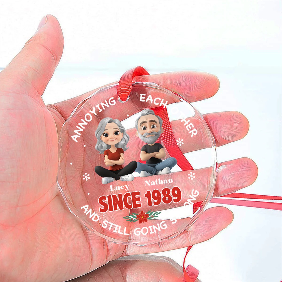 Forever In Love - Personalized Custom Glass Ornament - Image 4