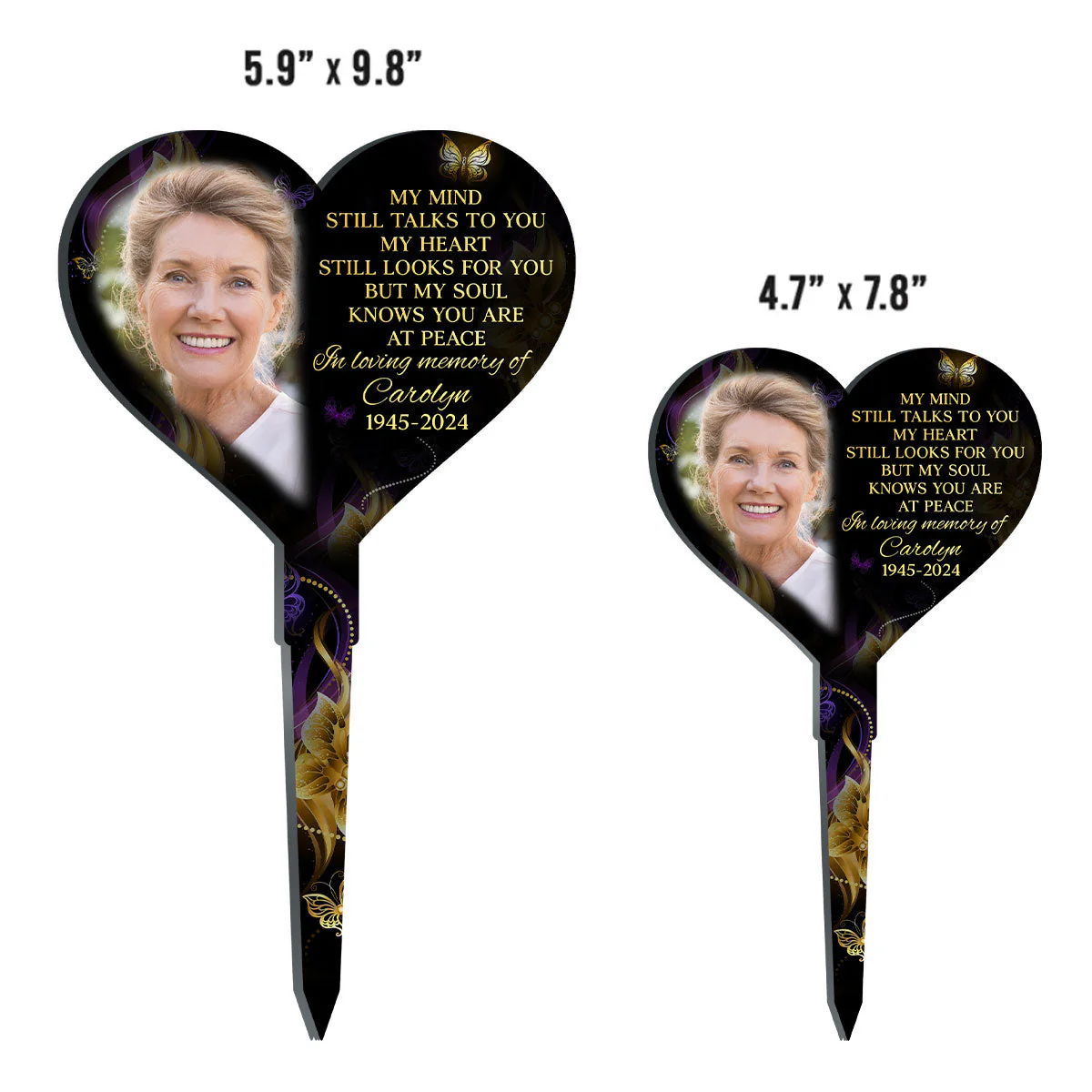 Forever in Our Hearts - Personalized Custom Acrylic Garden Stake - Image 2