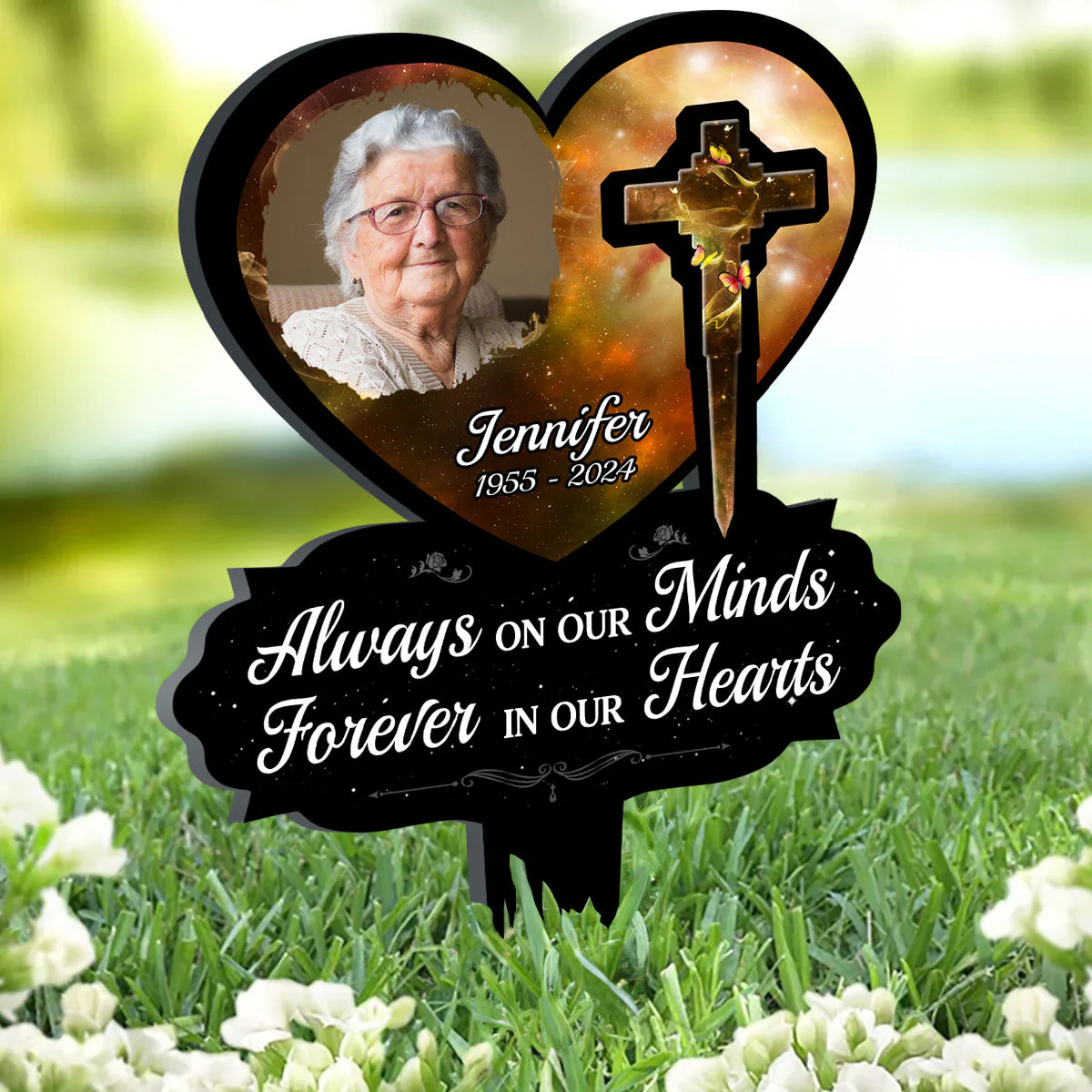 Forever In Our Hearts - Personalized Custom Acrylic Garden Stake - Image 5