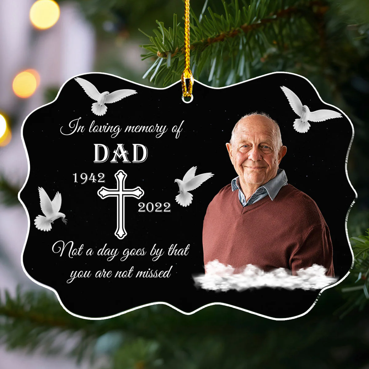 Forever In Our Hearts - Personalized Custom Acrylic Ornament - Image 2