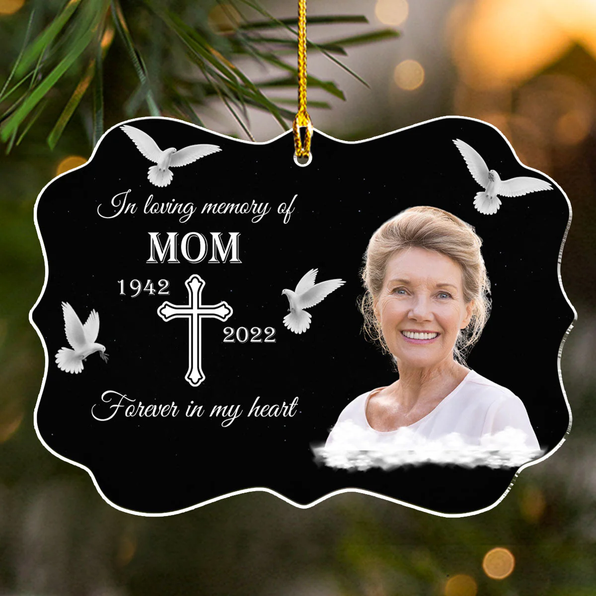 Forever In Our Hearts - Personalized Custom Acrylic Ornament - Image 3