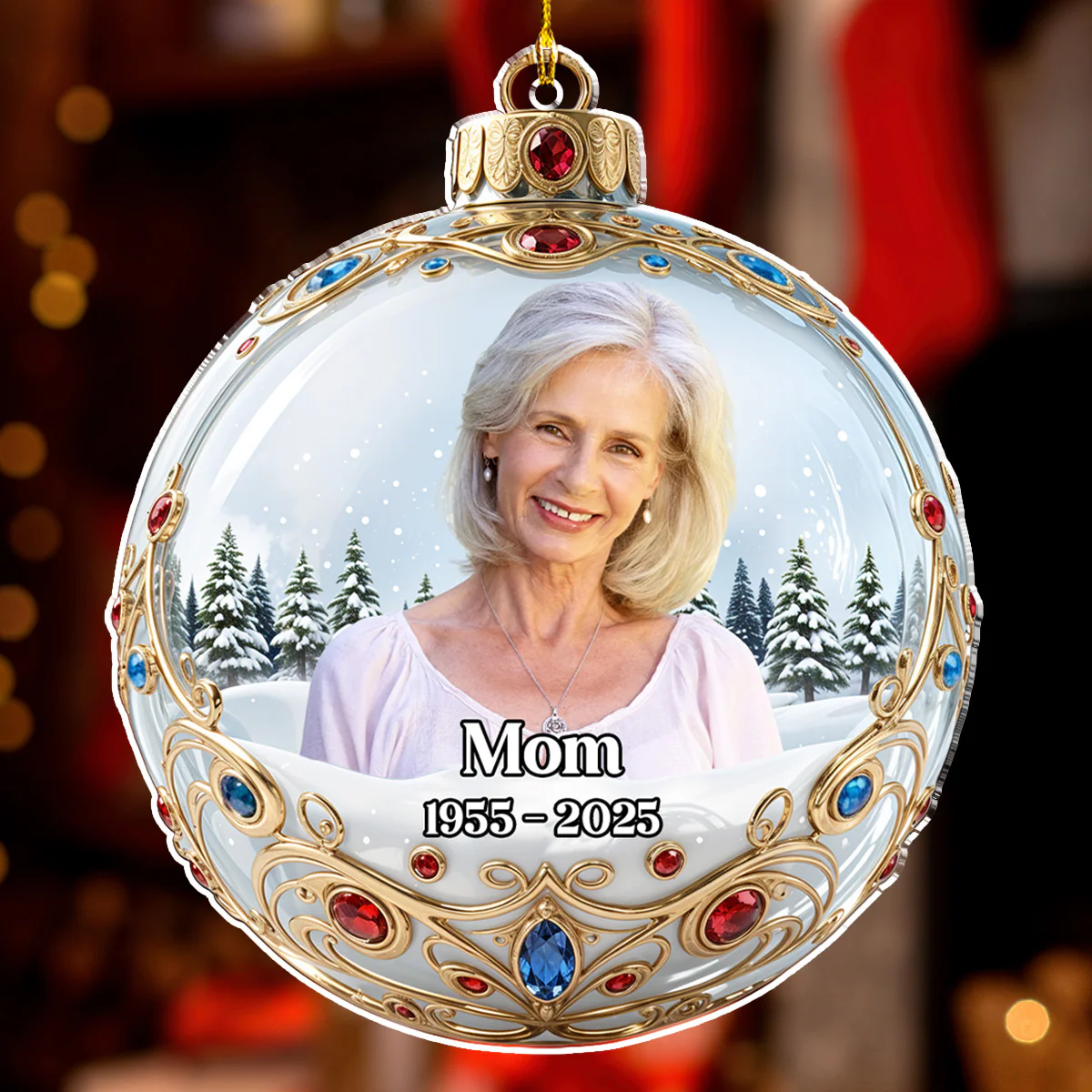 Forever In Our Hearts Version 2 - Personalized Custom Acrylic Ornament - Image 2