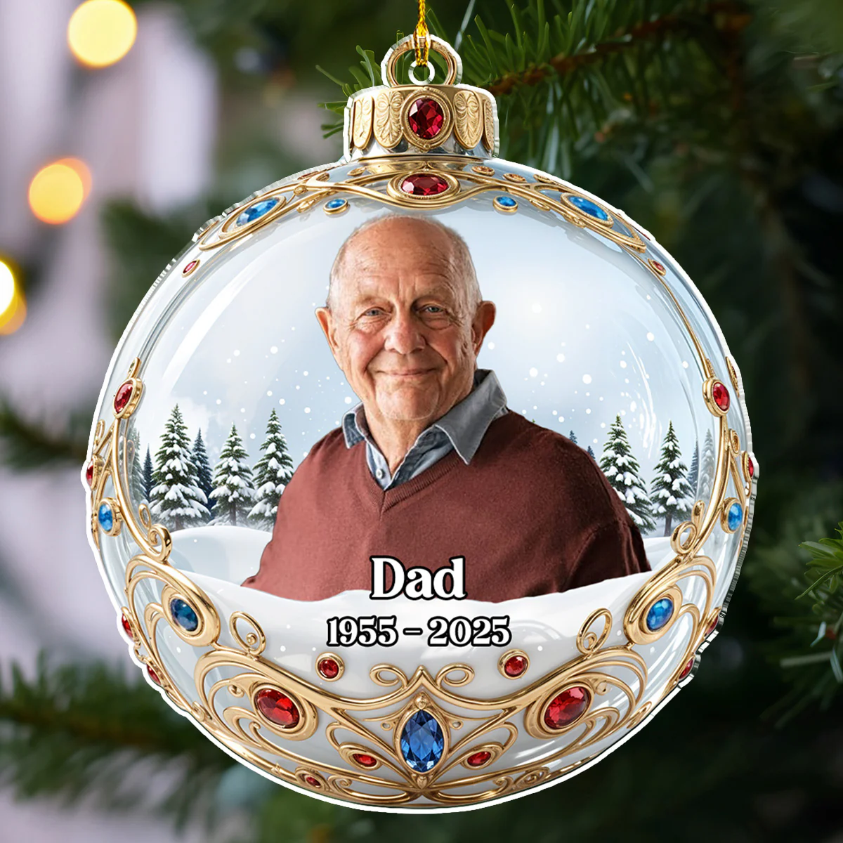 Forever In Our Hearts Version 2 - Personalized Custom Acrylic Ornament - Image 5
