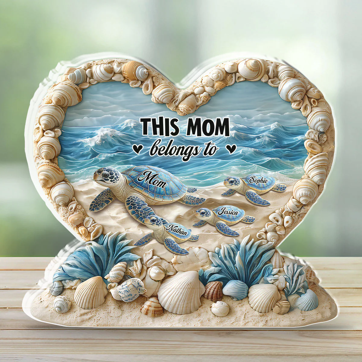 Forever Like The Turtle - Personalized Custom 3D Effect Acrylic Plaque - Image 3