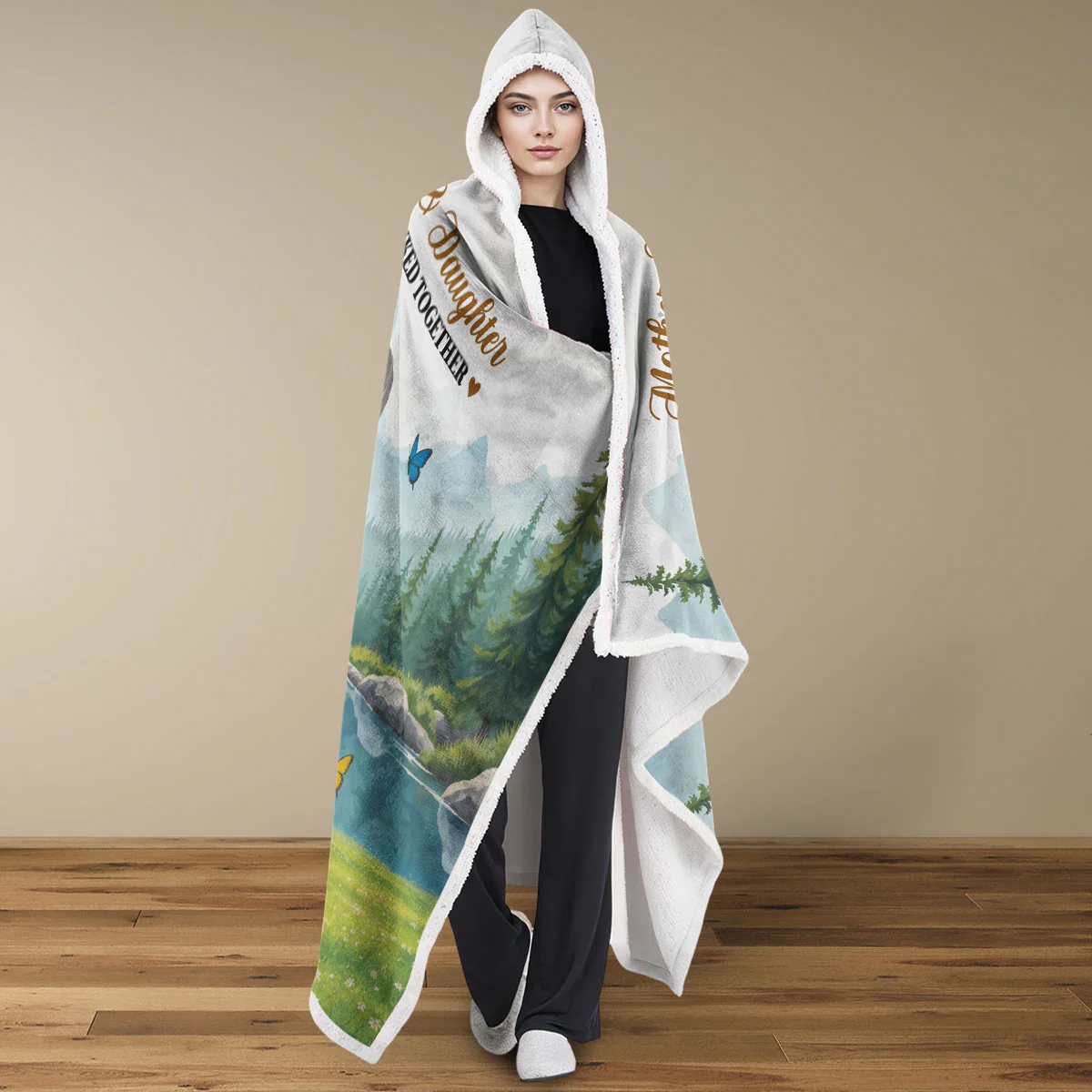Forever Linked Together - Personalized Custom Hooded Blanket - Image 2