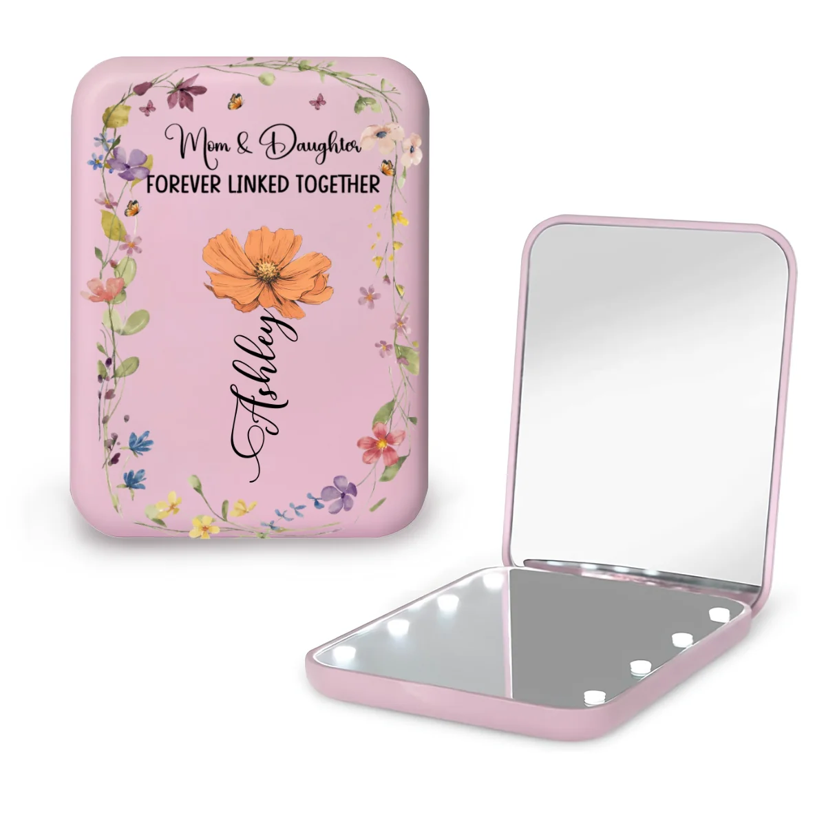 Forever Linked Together - Personalized Custom LED Pocket Mirror - Image 8