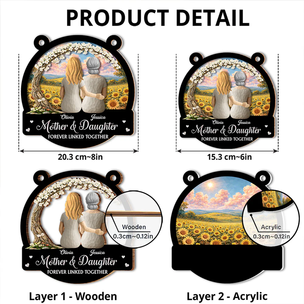 Forever Linked Together - Personalized Custom Suncatcher - Image 5