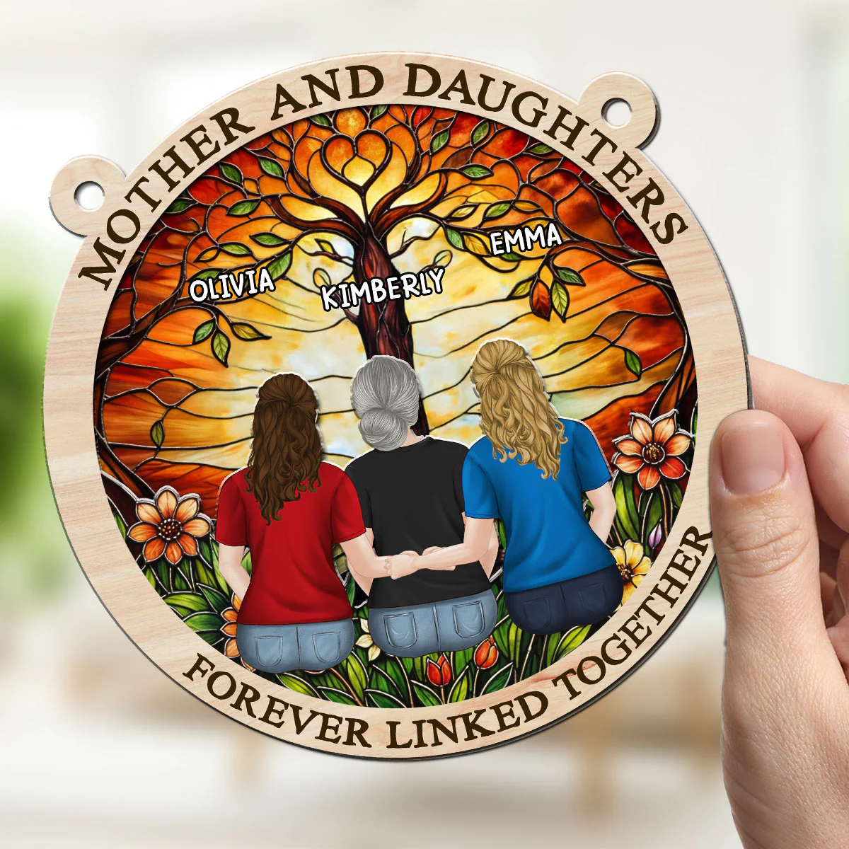 Forever Linked Together - Personalized Custom Suncatcher - Image 2