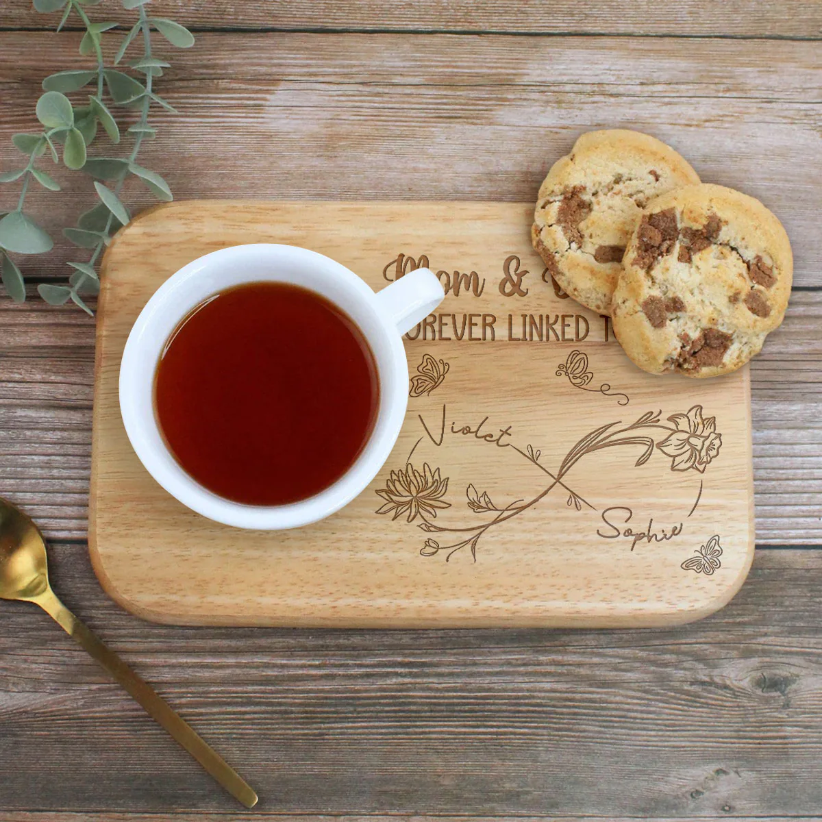 Forever Linked Together - Personalized Custom Wooden Treat Board - Image 6